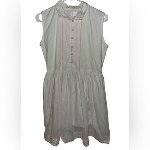 Sue Sartor dress cotton white S Lined Pockets